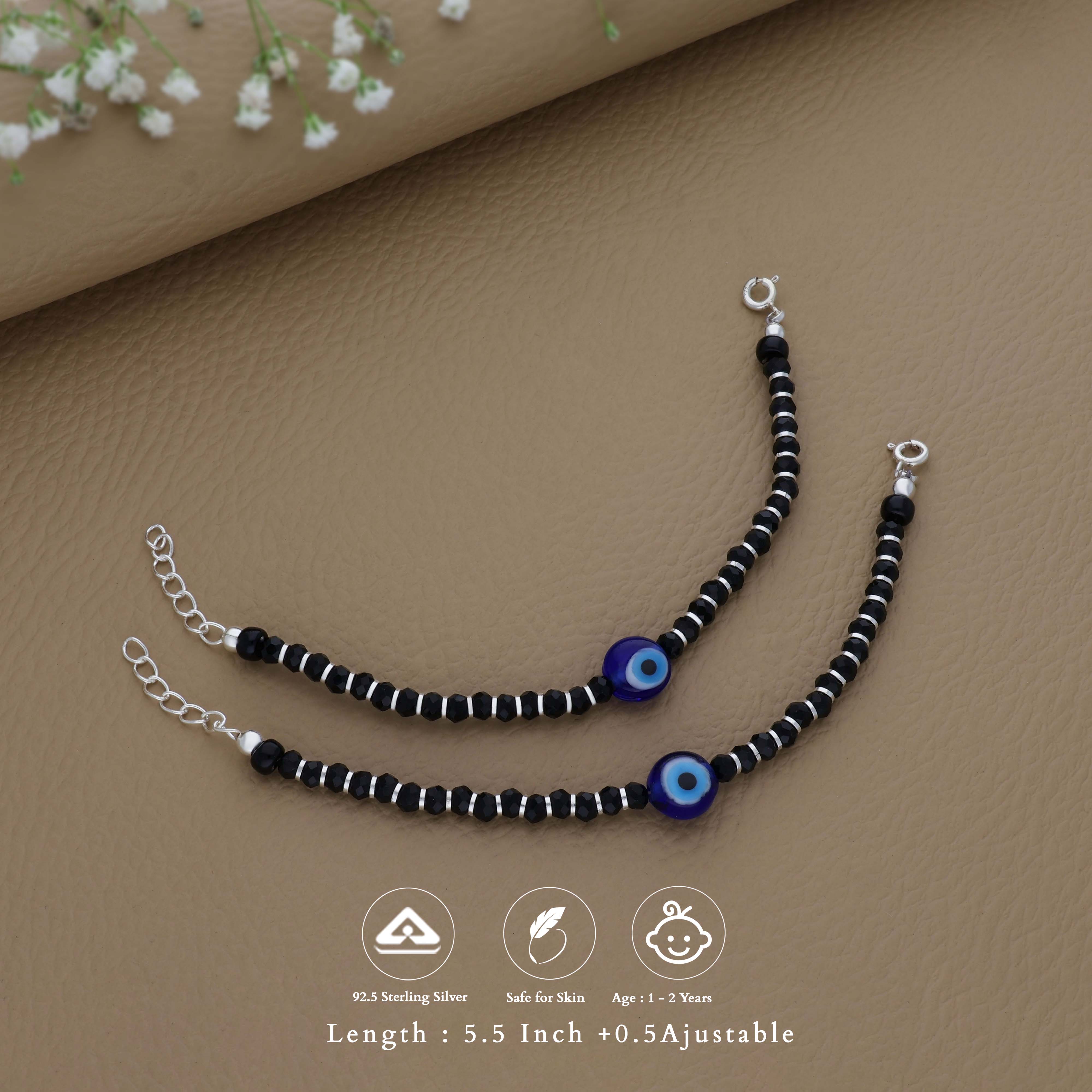 LittleShield 925 Silver Kid Nazariya Bracelet(1-2 Yrs)