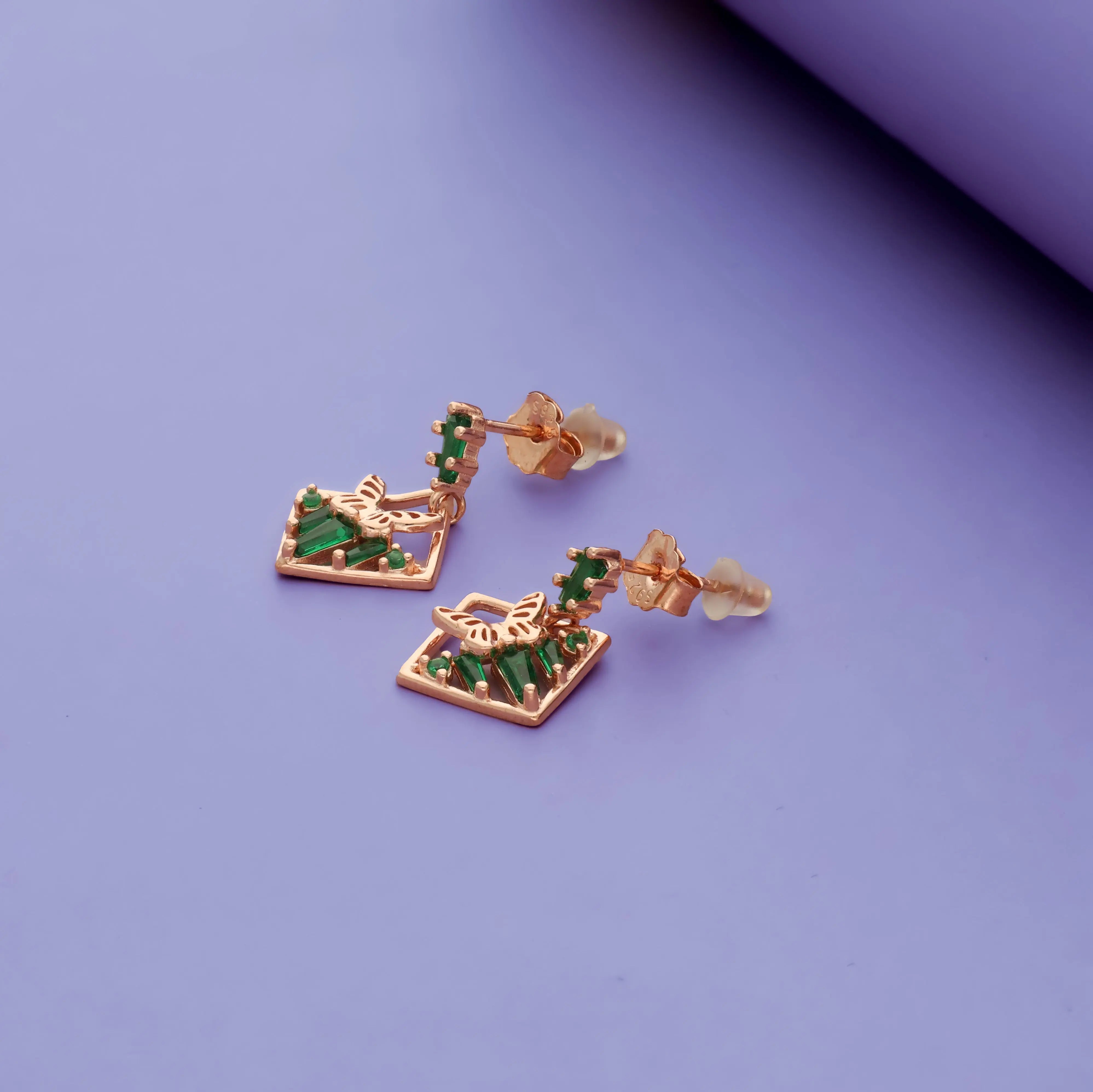 Butterfly Garden 925 Sterling Silver Drop Earrings