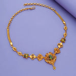 Meenakari Peacock 925 Sterling Silver Gold-Plated Necklace