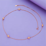 Elegant Bead 925 Sterling Silver Chain Necklace