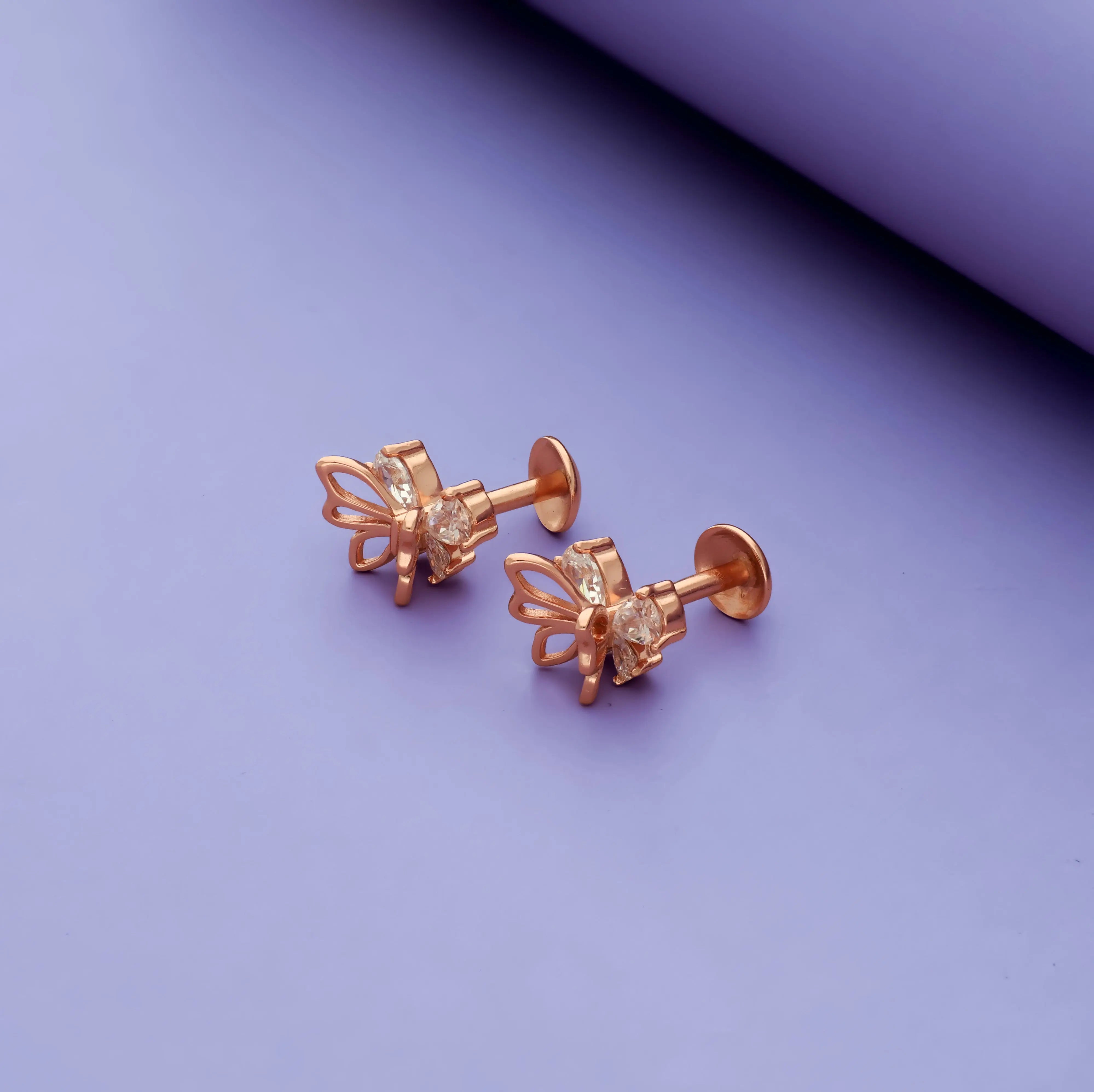 925 Silver Bliss Butterfly Stud Earrings