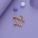 Heart Swing Gold Polish 925 Silver Jhumka