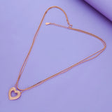 Heart Glow 925 Silver Layered Chain Necklace
