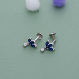 Blue Lotus 925 Silver Kid Drop Earring(8+ Yrs)