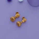 925 Silver Gold Polish Twin Peacock Design Jhumkas