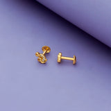 925 Silver Treble Clef Kid Stud Earring