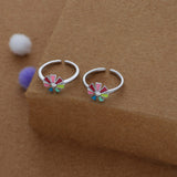 Rainy Color Adjustable 925 Silver Fancy Toering