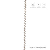 Twinkling Triangle Rose Gold Polish 925 Silver Minimal Bracelet