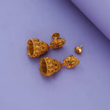 925 Sterling Silver Traditional Lakshmi Temple Jhumkas