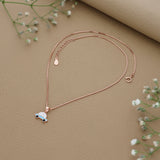 Blue Peppy Wheels Rose Gold Polish 925 Silver Kids Chain Pendant (3+ Years)