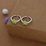 Lime Blossom Adjustable 925 Silver Fancy Toering