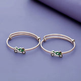 Tiny Racer Motorbike 925 Silver Kids Bangles (0-5 Yrs)