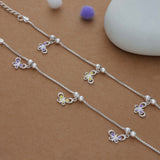 Swinging Wings Silver Anklet(3-6 Yrs)