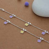 Blooming Joy Silver Anklet(3-6 yrs)