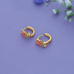 Gold Polish kid silver earring
