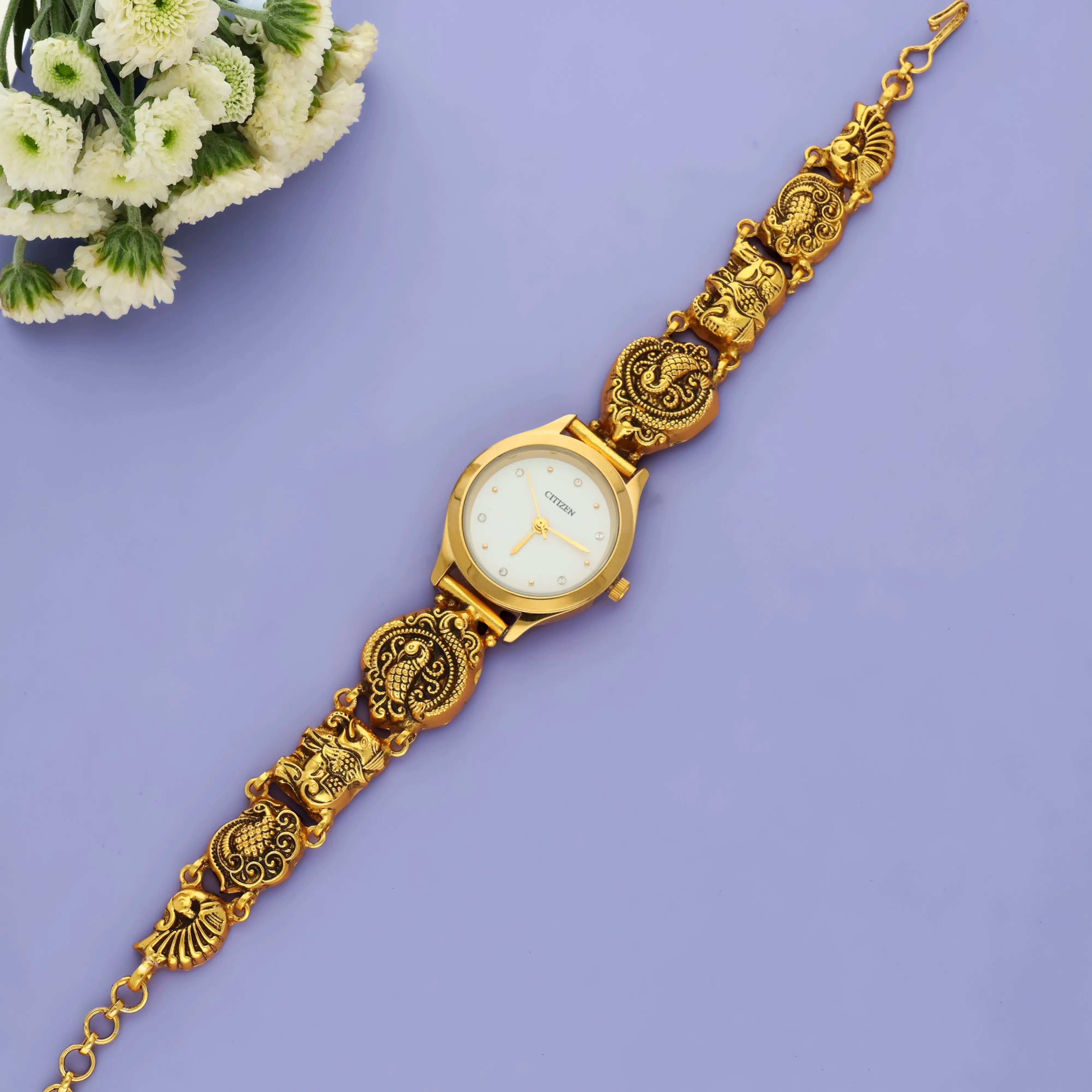 925 Silver Antique Rajawadi Bracelet Watch