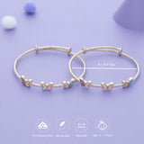 Baby Flutter Spark 925 Silver Kid Bangles (0-5 Yrs)