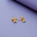 925 Silver Matte Gold-Plated Traditional Peacock Drops Earring