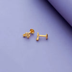 925 Silver Glimmering Flora Stud Earrings for Kids