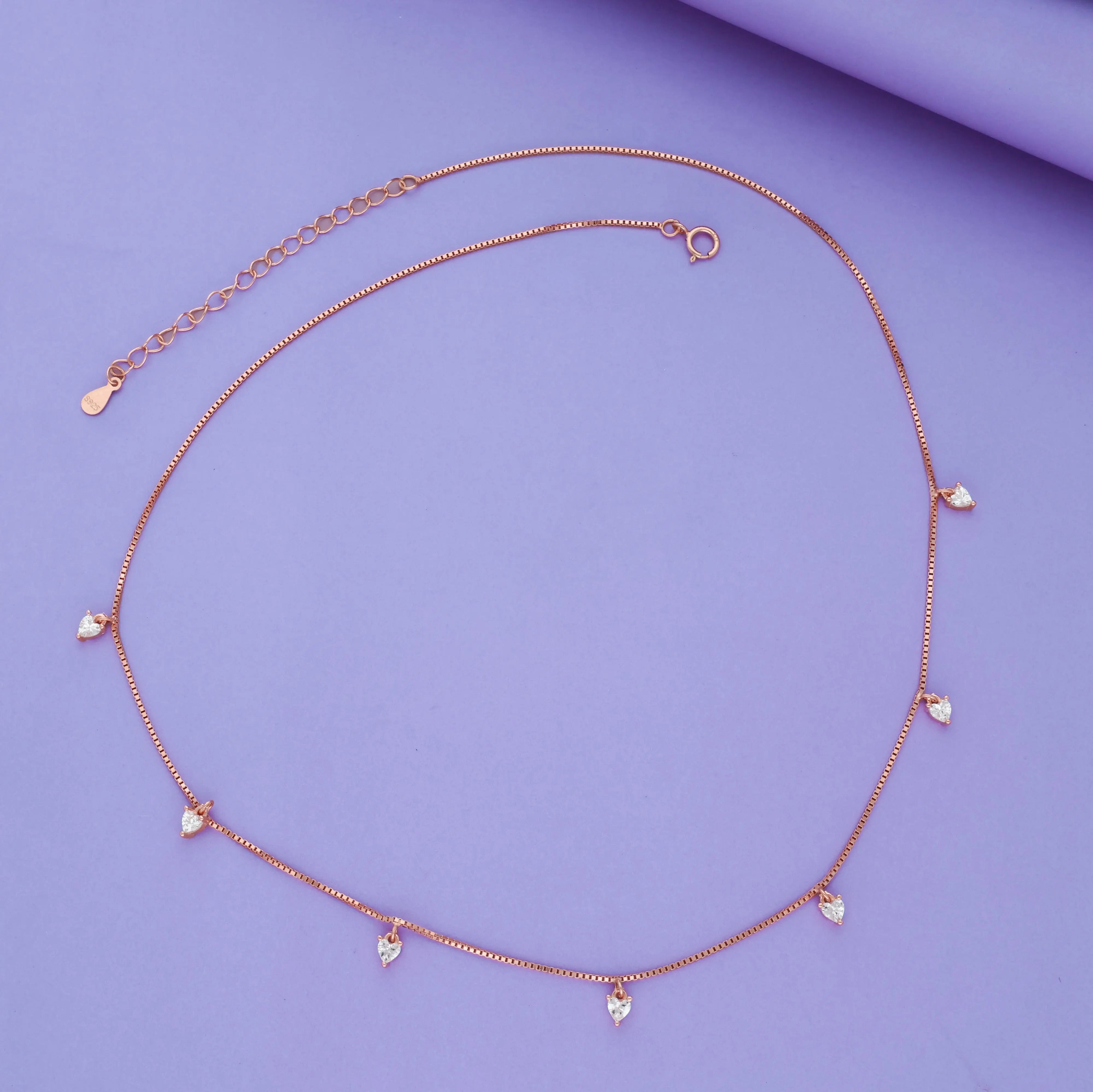 sterling silver heart charm necklace