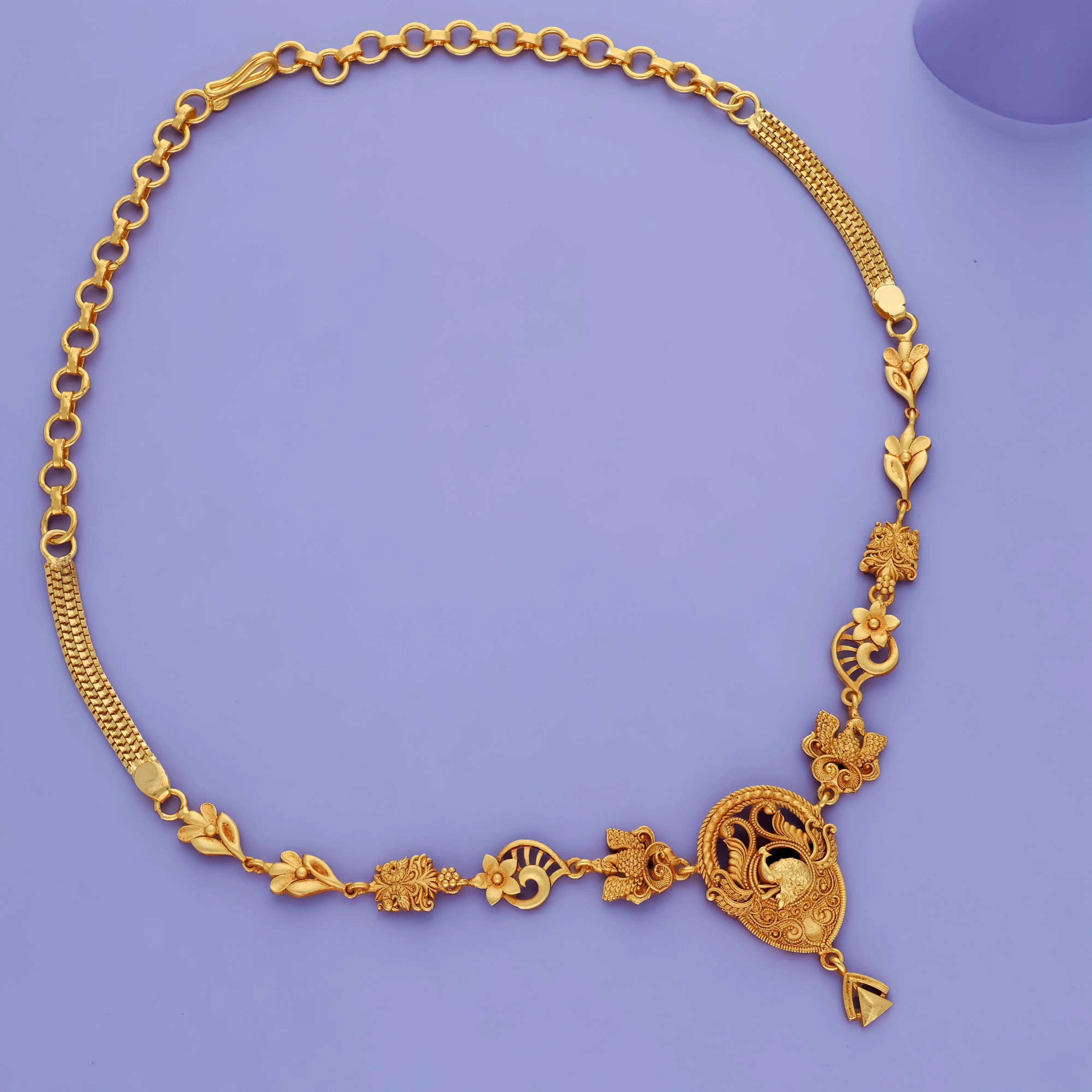 Mayura Nakshatra 925 Silver Antique Necklace