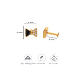 Black Bow 925 Sterling Silver Kids Stud (3+ Yrs)