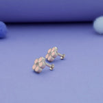 925 Silver Floral Kids Studs with Secure South Screw Back