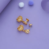 Gajra Swirl Gold Polish 925 Silver Traditional Kid Earring