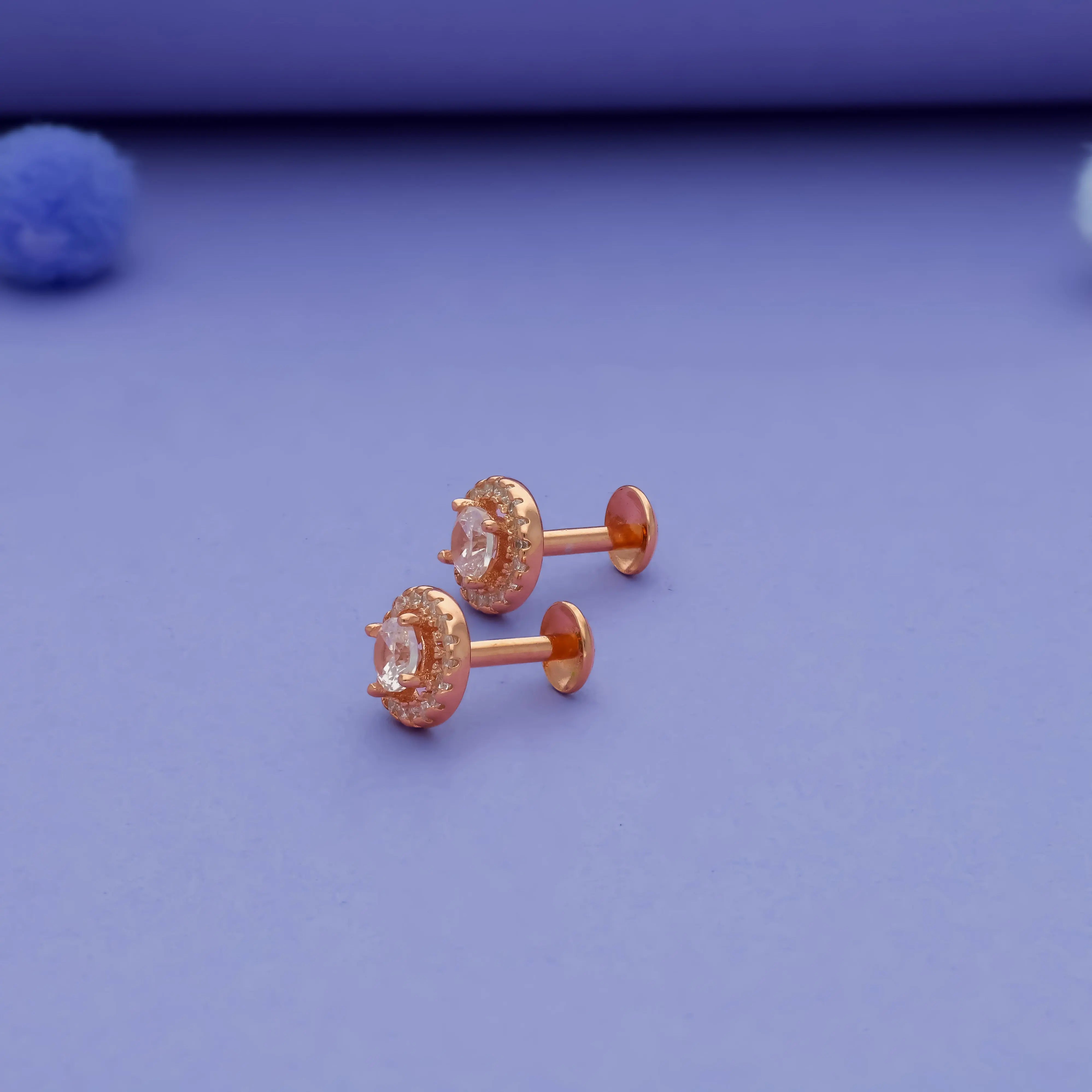 925 Sterling Silver White Cubic Zircon (CZ) Stone Kids Stud