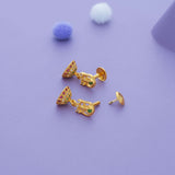 Nithya Floral Charm Gold Polish 925 Silver Traditional Jhumka