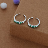 Green Gleam Zircone 925 Silver Toering