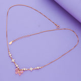 Rose Luxe Flutter 925 Silver Charm Necklace