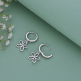 Dazzle Petal 925 Silver Hoop (5+ Yrs)