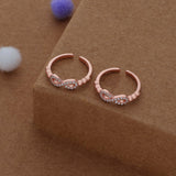 Bow Gleam Rose Gold Polish 925 Silver Toering