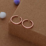 Leaf Elegance Rose Gold 925 Silver Toering