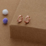 Crown Edge 925 Silver Kid Hoop Earring(3+ Yrs)
