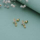 Floral Spark 18K Gold Polish Silver Drops (3+ Yrs)