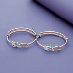 Rainbow Kitty 925 Silver Kid Bangles (0-5 Yrs)