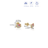Lovely Butterfly 18K Rose Gold Polish Silver Stud(2+ Yrs)