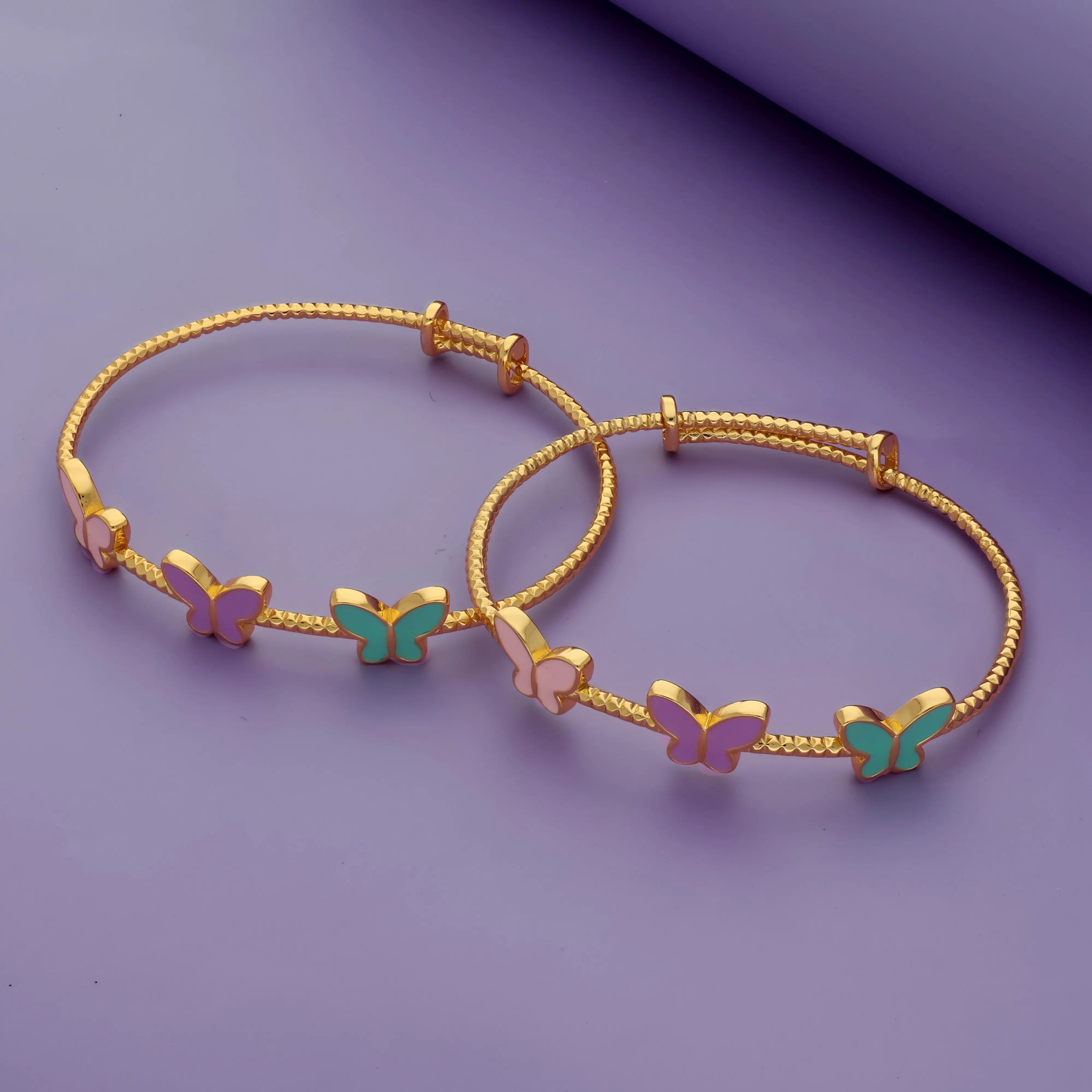 925 Silver Butterfly Kids Bangles