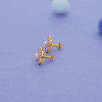 Violet Blossom 925 Sterling Silver Kids Stud (3+ Yrs)