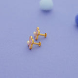 Violet Blossom 925 Sterling Silver Kids Stud (3+ Yrs)