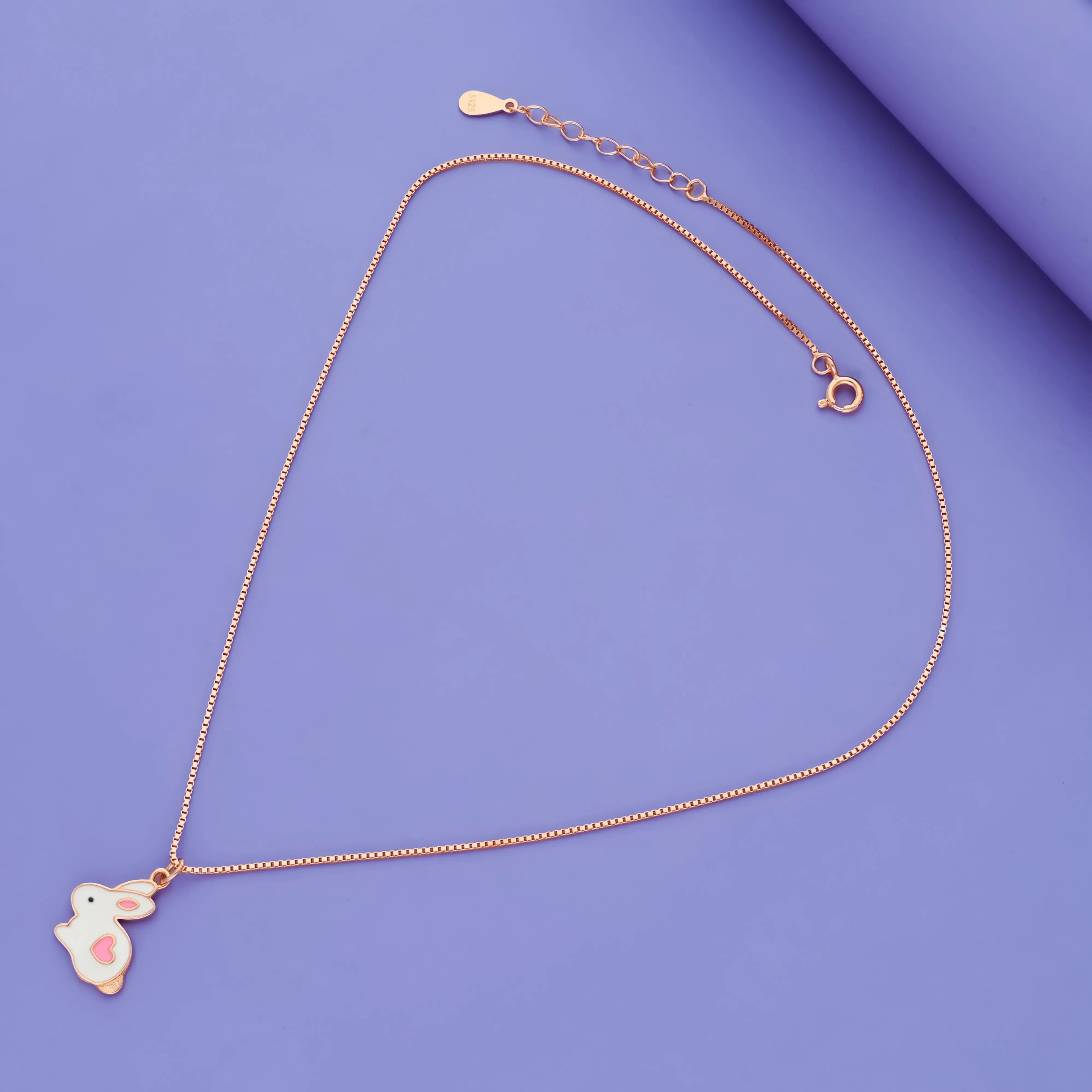 925 Silver Cute Rabbit Baby Pendant