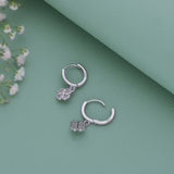 Heart Petal Spark 925 Silver Hoop (5+ Yrs)