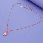 925 Silver Pink Kitty Pendant for Girls