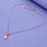 925 Silver Pink Kitty Pendant for Girls