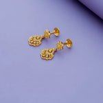 925 Silver Glinting Blossom Drop Earrings