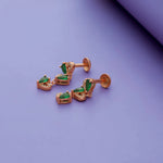 Emerald Love 925 Silver Drop Earrings