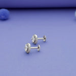 925 Sterling Silver White Cubic Zircon (CZ) Stone Kids Stud