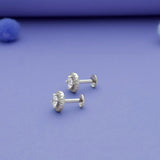 925 Sterling Silver White Cubic Zircon (CZ) Stone Kids Stud